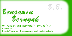 benjamin bernyak business card